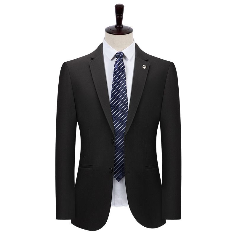Herren-blazer Sportmantel Locker Einfarbig Zwei Knöpfe Flacher Kragen Eingesetzte Tasche