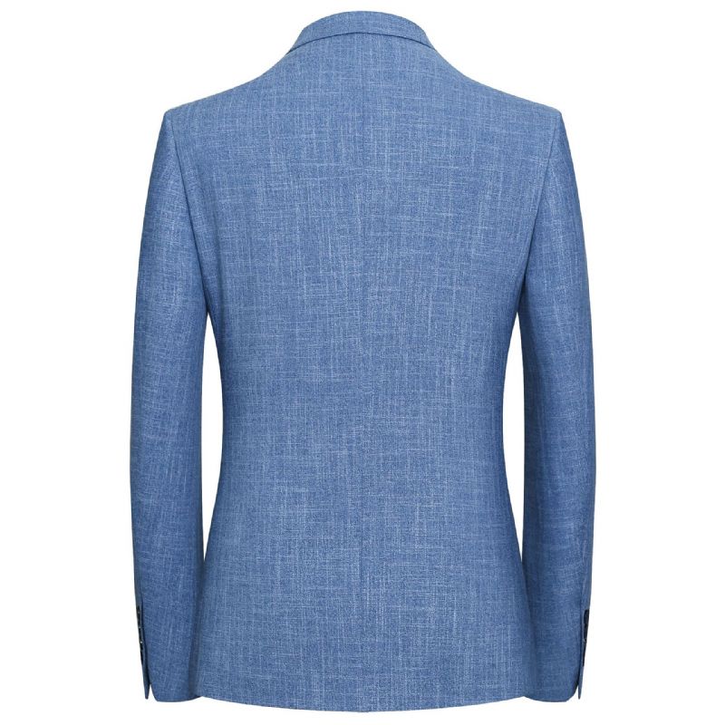 Herren-blazer Sportmantel Pflegeleicht Schmal Lässig Zwei Knöpfe - Blau