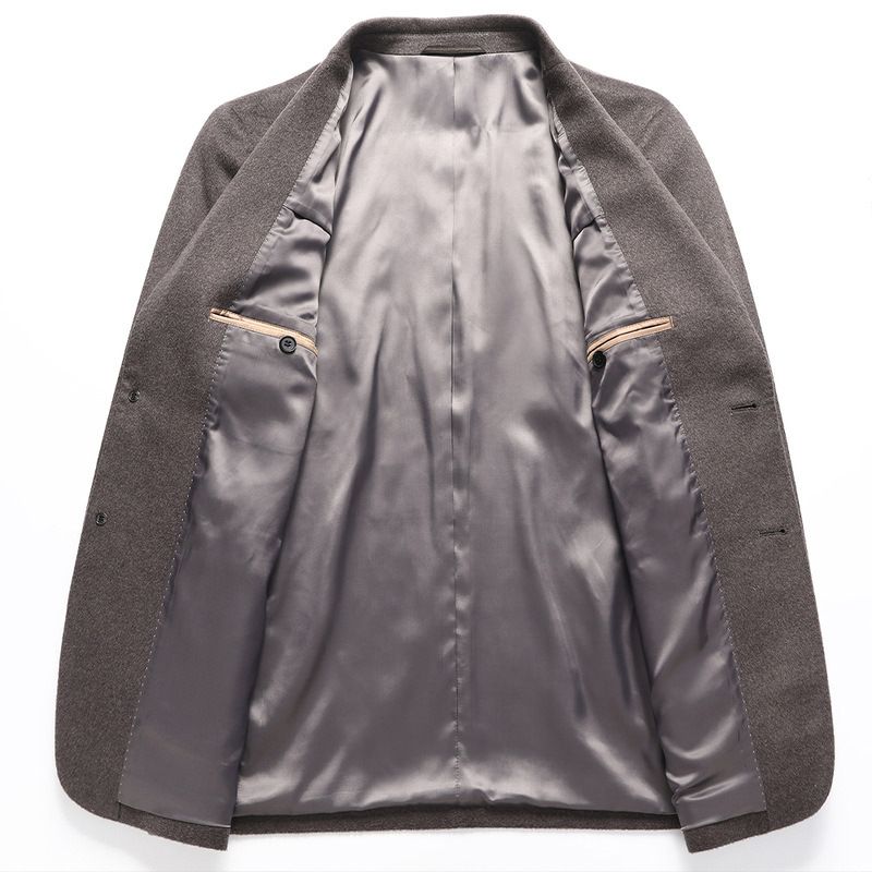 Herren-blazer Sportmantel Wolle Schmal Zwei Knöpfe - Braun